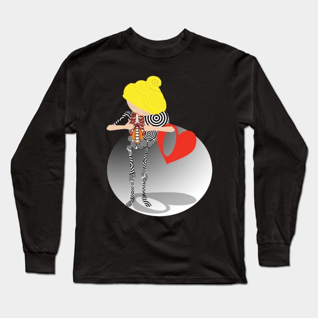 Broken Heart Long Sleeve T-Shirt by Cosmic Girl